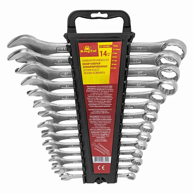 Набор ключей комбинированных14 пр., 10-32 мм KINGTUL KT-3014MP