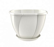 Кашпо Gloria 2 л с поддоном (снежно-белый) BEROSSI АС 28301000