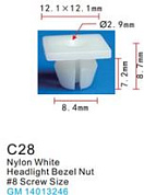 Клипса для крепления внутренней обшивки а/м GM пластиковая, 100 шт Forsage C0028(GM)