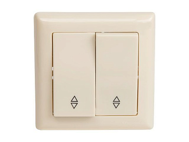 Выключатель проходной 2-клав., скрытый, пруж. зажим, кремовый, DARIA, 10 A, 250 V, IP 20, Mutlusan 21204040102