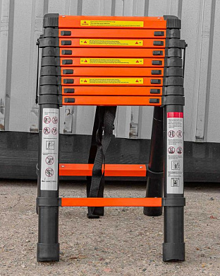 Стремянка телескопическая алюм. бытовая 2.9 м, 10+10 ступ. ISMA ISMA-UP290-2