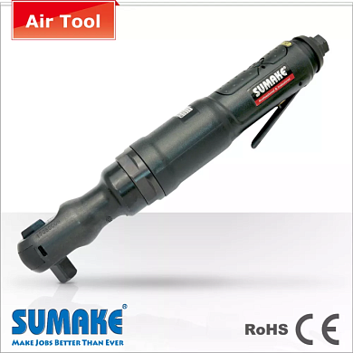 Пневмотрещотка силовая с композитным корпусом 1/2", 136Н/м, 225об/мин, 113л/мин, L307 мм Sumake ST-55548