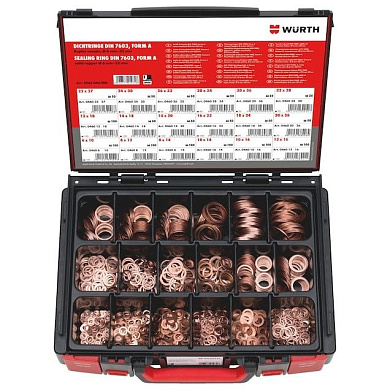Набор медных колец, 1350 шт, DIN 7603 WÜRTH 5964046000