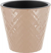 Горшок для цветов InGreen Manhattan D160мм, 1,6 л c дренажной вставкой, молочный шоколад Пластик Репаблик IG670110047