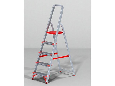 Лестница-стремянка алюм. проф. с широкой ступенью 103 см 5 ступ. 5,1 кг NV500, макс. нагрузка 225 кг Новая Высота 5110105
