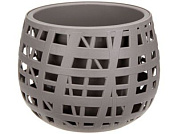 Кашпо ХАОС D175 мм со вставкой, французский серый IDEA М3141