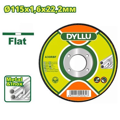 Круг отрезной 115x1,6х22,2 мм по металлу DYLLU DTDC3345