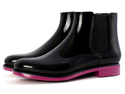 Полусапоги ПВХ женские, черн/бордов, р.36 Bora, со стелькой NORDMAN 6-140-D01