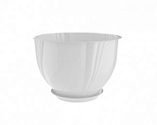 Кашпо Diana 0,65 л с поддоном (снежно-белый) BEROSSI АС 27201000