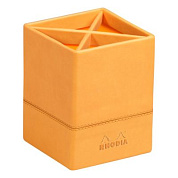 Карандашница "Rhodiarama", 80x80x110 мм, оранжевый