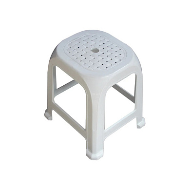 Табурет "Симпатия" большой, белый РУССПЛАСТ РП-311бел
