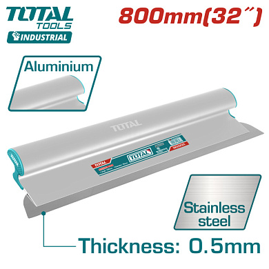 Шпатель-правило нерж. с алюм. ручкой 800 мм TOTAL THSCL03201