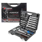 Набор инструментов 82+6пр 1/4''&1/2" 12-гр. Forsage F-4821-9 PREMIUM