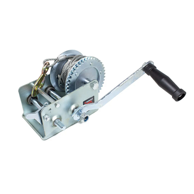 Лебедка ручная барабанная двухскоростная, 1300 кг, стальной трос диаметр 5 мм, длина 10 м Forsage F-TRT1301C