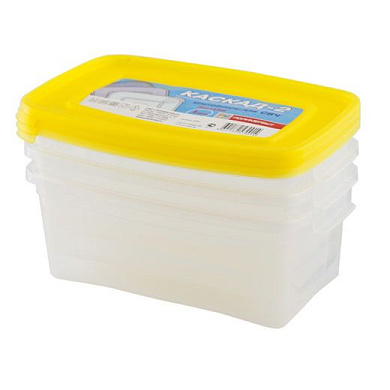 Комплект контейнеров для СВЧ «Каскад-2» прям. 1 л. (3 шт.) Полимербыт 4357001