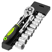 Набор головок с трещоткой и удлинителем 12 пр. 1/2'', 6-гр, 8-24 мм ForsLine FL-4123