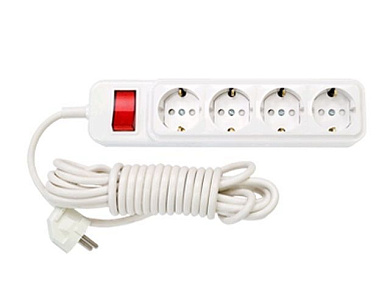 Удлинитель бытовой 3,5м (4 роз., 2.5кВт, с/з, ПВС 3х0,75) Bylectrica У10-2823.5