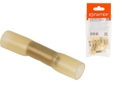 Гильза соединительная изолированная в термоусаживаемом корпусе ГСИ-Т-3, 4-6 мм2, 10 шт Юпитер JPZ1-7215-03-10