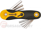 Набор ключей складных шестигранных 1.5-8 мм 8 пр. Vorel 56506