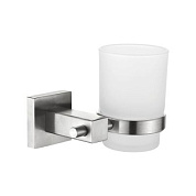 Стакан для зубной щетки, нержавеющая сталь SUS 304 + стекло, сатин Ledeme L71806