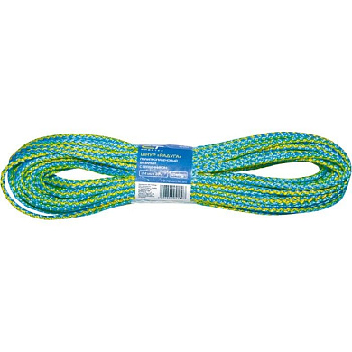 Шнур вязаный полипропиленовый с сердечником,''Радуга'', 4 мм, L 20 м, 60-70 кгс Россия Сибртех 93950