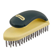 Щетка по металлу ручная с прорезиненной рукояткой RockForce RF-340125228