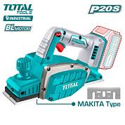 Рубанок аккумуляторный TOTAL TRLI20401