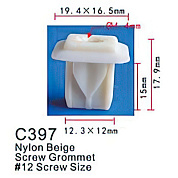 Клипса для крепления внутренней обшивки а/м GM пластиковая, 100 шт Forsage C0397(GM)