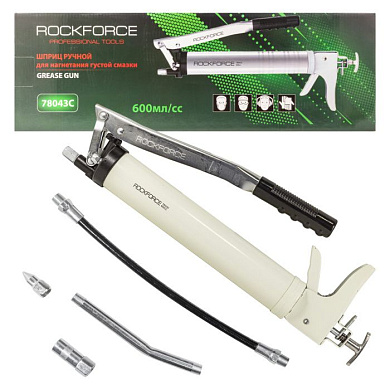 Шприц ручной для нагнетания густой смазки 600 мл RockForce RF-78043C