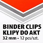 Зажим для бумаги "Office Products", 32 мм, 12 шт, черный