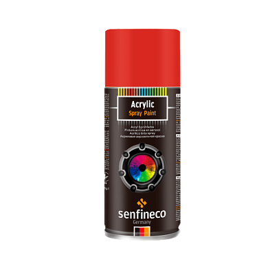 Краска-спрей акриловая красная мл. Paint Acrylic Orange Red Senfineco 4006