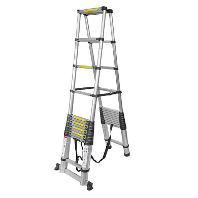 Стремянка телескопическая алюм. бытовая 4.1 м, 14+14 ступ. Forsage F-UP410-2