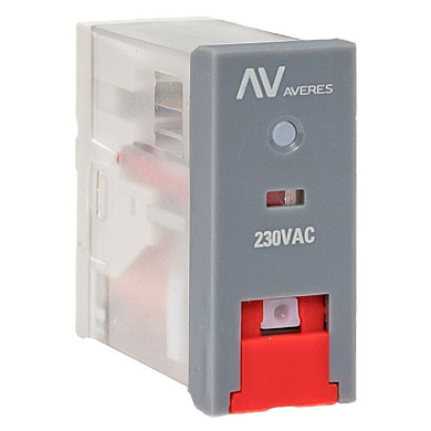 Реле промежуточное с кнопкой и мех, Индикацией RPAt 25/1 12A 230В AC EKF AVERES rpat-25-1-230AC