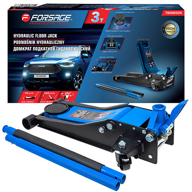 Домкрат подкатной гидравлический, 3 т, 75-465 мм Forsage F-T820033X