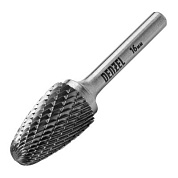 Борфреза по металлу твердосплавная, параболическая, тип-F, 16 мм Denzel 72046