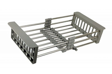 Коландер раздвижной для кухонной мойки, нержавеющая сталь/пластик, серый GERHANS K30300