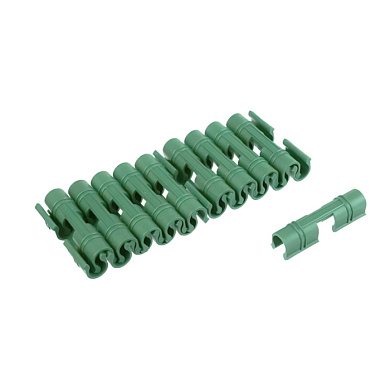 Клипсы, зажим для пленки/спанбонда 20 шт зеленые, для дуг d12 КЗНМ OOO 531286