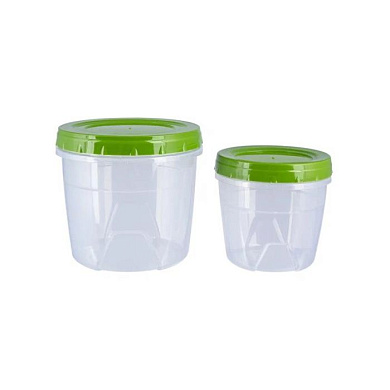 Банки 2 шт, 0,5, 1 л, с закручивающейся крышкой Полимербыт 4343202