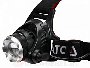 Фонарик налобный 10W, 450lm, 6V, 4хAA, zoom Yato YT-08591