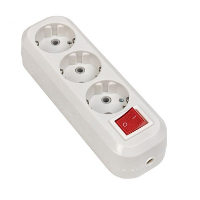 Колодка 3 гн, 16А 3,5кВт c выкл, с/з Эксперт EKF PROxima AKB16-3i