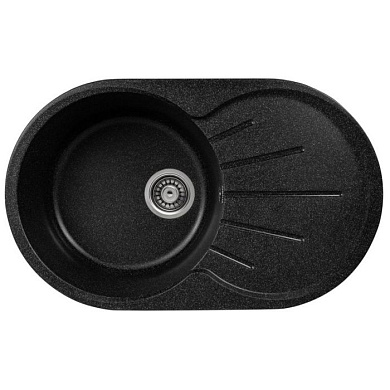 Мойка кухонная из мраморной крошки, черный, A02-22 Gerhans