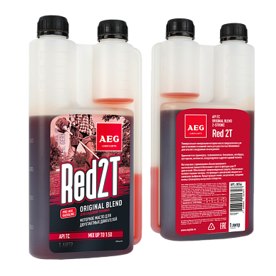 Масло для 2-х тактных двигателей Universal 2T Motor Oil API TC мин. Дозатор (1л) AEG Powertools 30744
