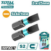 Бита ударная SL6 25 мм TOTAL TACIM71SL625 (2 шт)