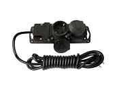 Удлинитель-шнур 1,7м брызгозащищенный, 2 роз., 3.7кВт, с/з, ПВС 3х1, Bylectrica У16-4141.7м