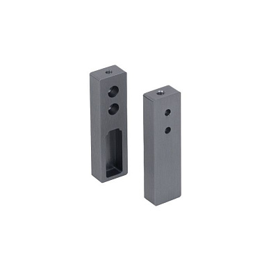 Держатель штанги гардеробной прямоуг. FAME/1 концевой, графит браш AKS 113734