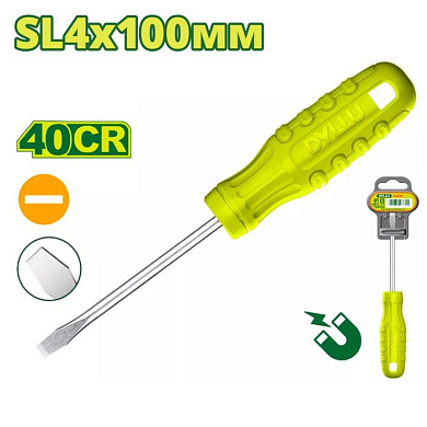 Отвертка шлицевая SL4 100 мм DYLLU DTSD3944