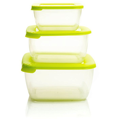 Комплект контейнеров «Лайт» 0,46 л.+0,95 л.+1,5 л. квадр. Полимербыт 4354500