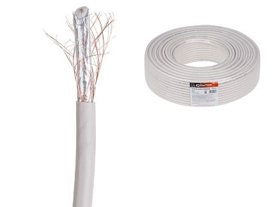 Кабель коаксиальный RG-6, 75 Ом, Cu/Al/Cu 48% 100 м Юпитер JP3051