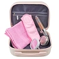 Набор, сумка розовая 2149#+полотенце+зеркало52870+повязка на голову на липучке+лейка для душа52061 La and Te beaute LT4Bag