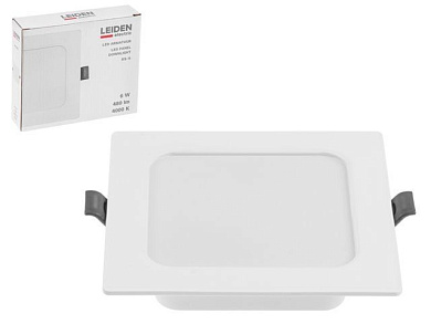 Светильник светодиодный встраиваемый квадрат 6 Вт 4000К, IP44 RS-S LEIDEN ELECTRIC 807005